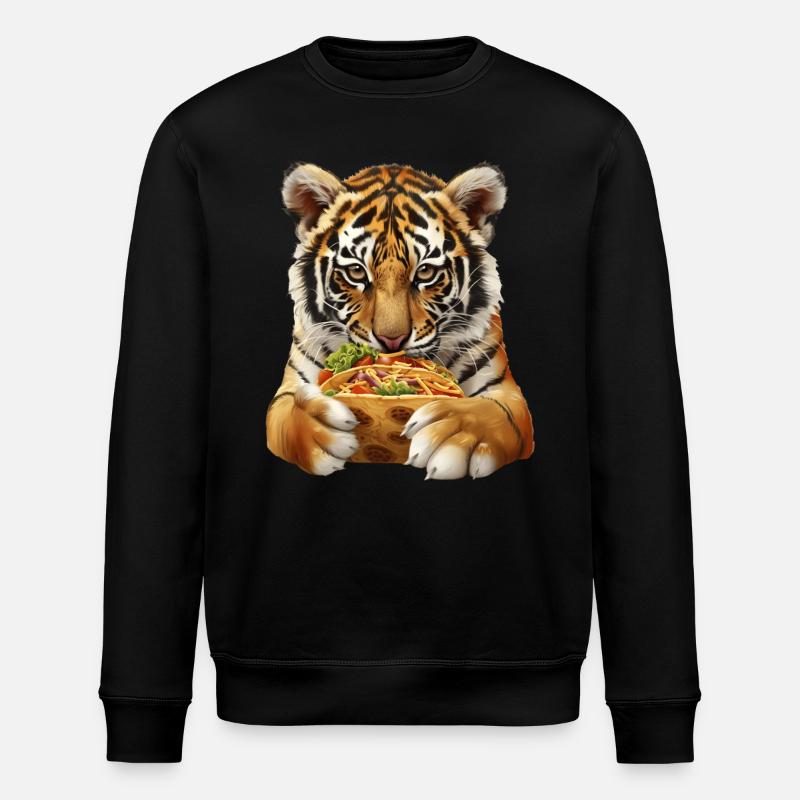 Tiger - Stanley/Stella Unisex Bio-Sweatshirt ROLLER - Schwarz