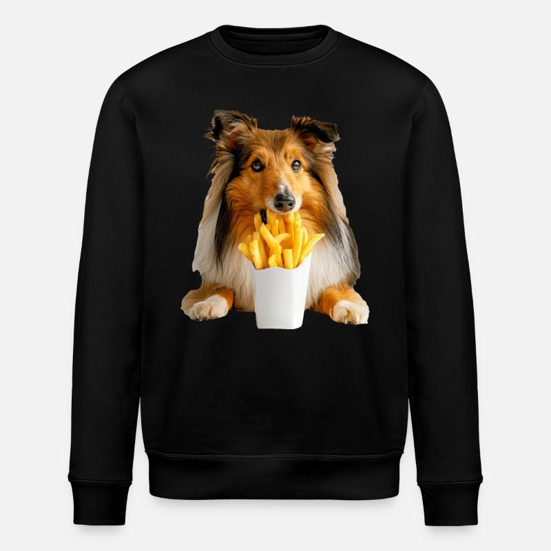 Chien de berger Shetland - Sweat bio ROLLER Stanley/Stella Unisexe - noir