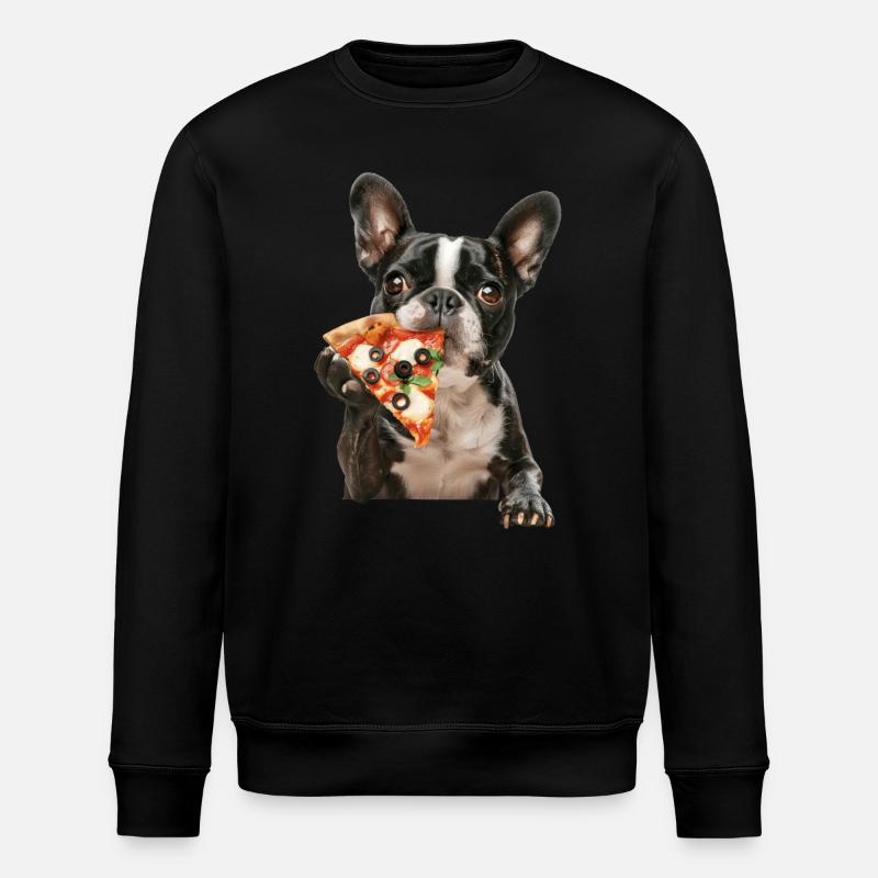 Boston Terrier - Stanley/Stella Unisex Bio-Sweatshirt ROLLER - Schwarz