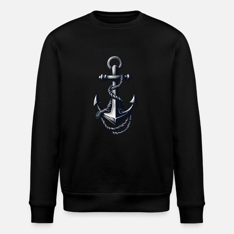 Ästhetisches Anker Design - Stanley/Stella Unisex Bio-Sweatshirt ROLLER - Schwarz
