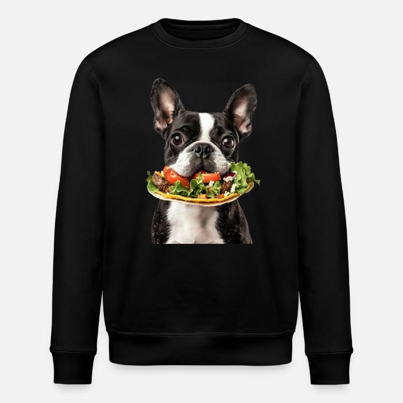 Boston Terrier - Stanley/Stella Unisex Bio-Sweatshirt ROLLER - Schwarz