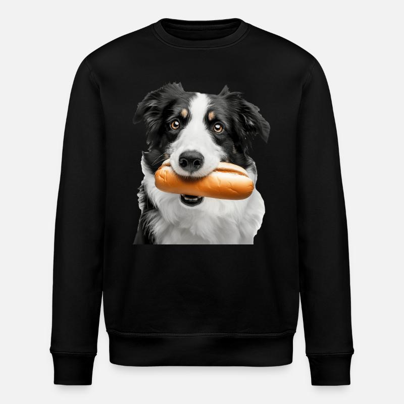Border Collie - Stanley/Stella Unisex Bio-Sweatshirt ROLLER - Schwarz