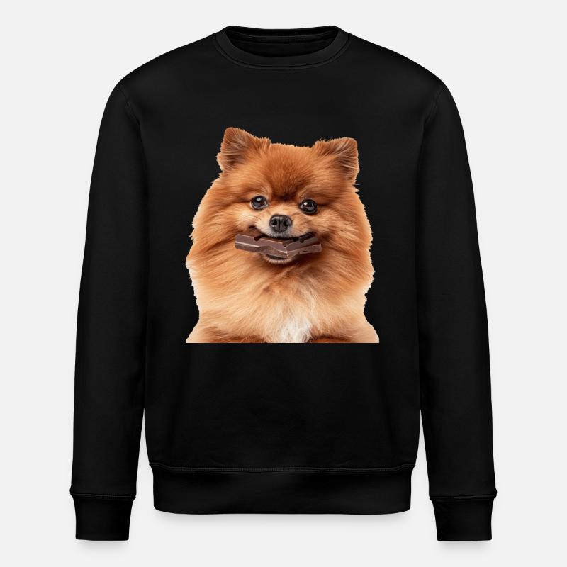 Dwarf spitz - Stanley/Stella ROLLER Unisex Organic Sweatshirt - black