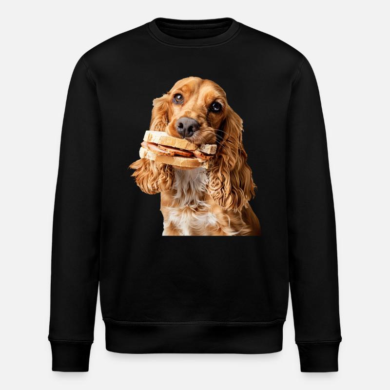 Cocker Spaniel - Stanley/Stella ROLLER Unisex Organic Sweatshirt - black