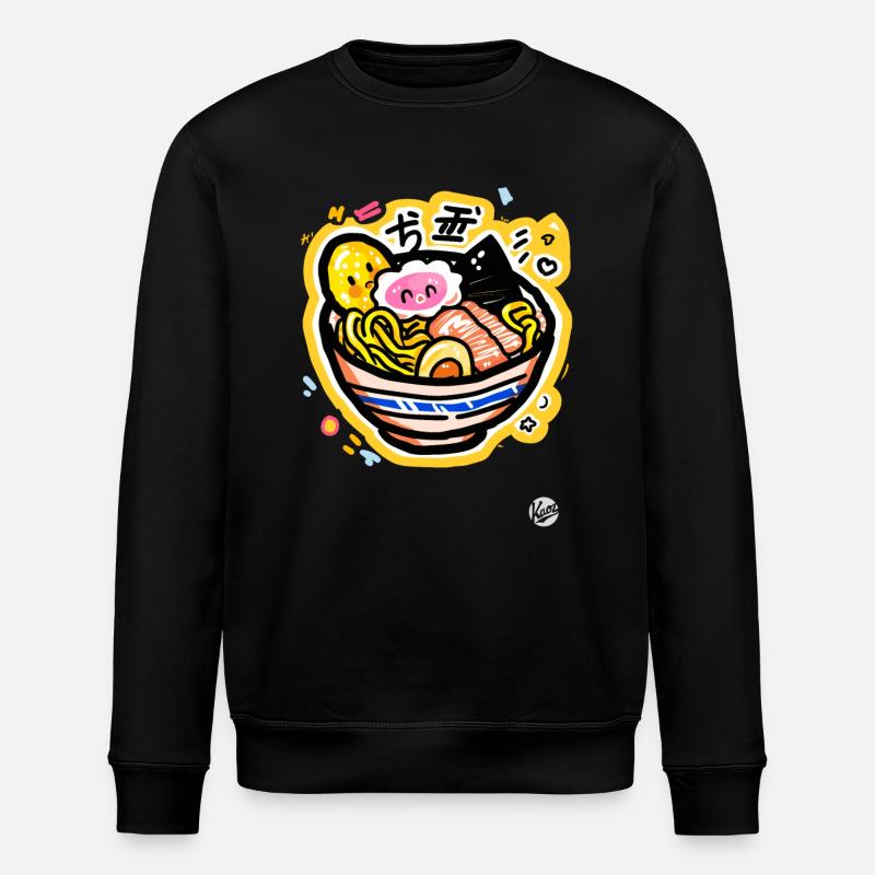 Süßes Kawaii Ramen - Stanley/Stella Unisex Bio-Sweatshirt ROLLER - Schwarz