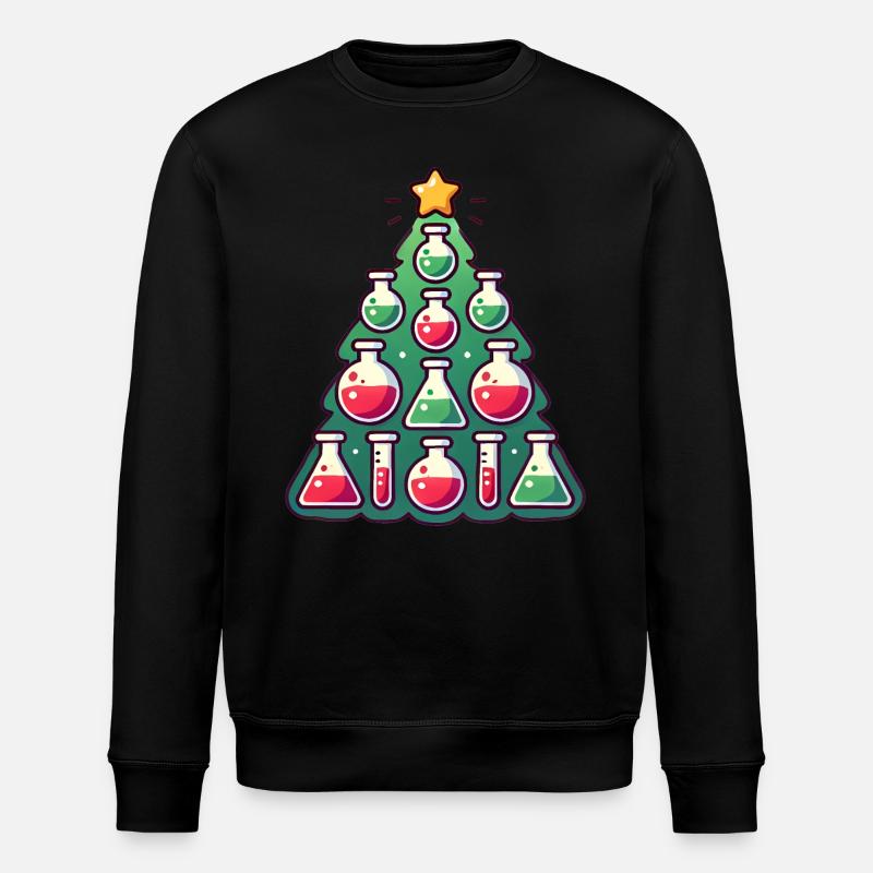 Chimie Conception d’arbre de Noël - Sweat bio ROLLER Stanley/Stella Unisexe - noir
