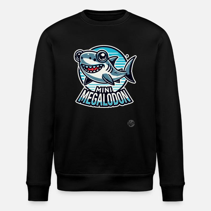Petit requin mégalodon mignon - Sweat bio ROLLER Stanley/Stella Unisexe - noir