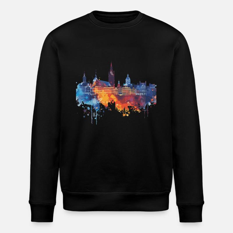 Leiden - Stanley/Stella Unisex Bio-Sweatshirt ROLLER - Schwarz