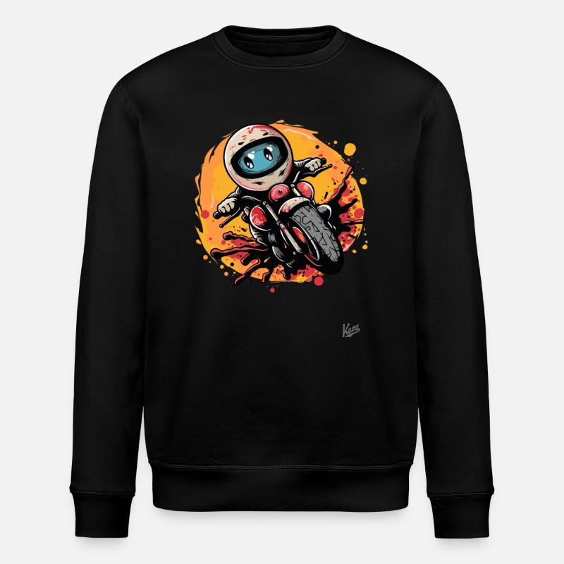 Bande dessinée de moto mignonne - Sweat bio ROLLER Stanley/Stella Unisexe - noir
