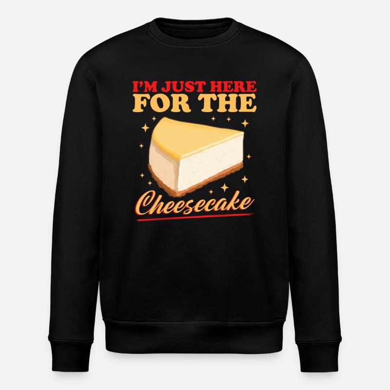 Käsekuchen Cheesecake Geschenk - Stanley/Stella Unisex Bio-Sweatshirt ROLLER - Schwarz