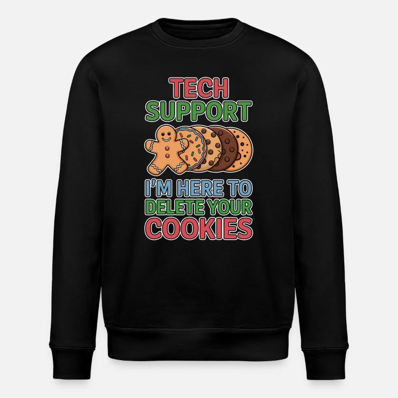 Cookies Spruch Lustig Weihnachtsplätzchen Geschenk - Stanley/Stella Unisex Bio-Sweatshirt ROLLER - Schwarz