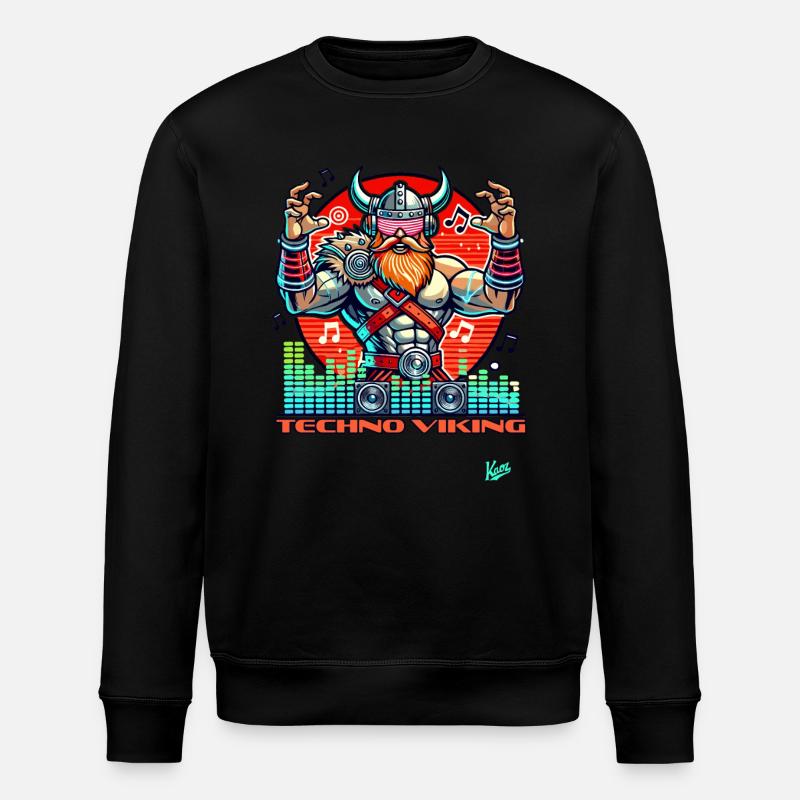 Musique techno Vikings - Sweat bio ROLLER Stanley/Stella Unisexe - noir