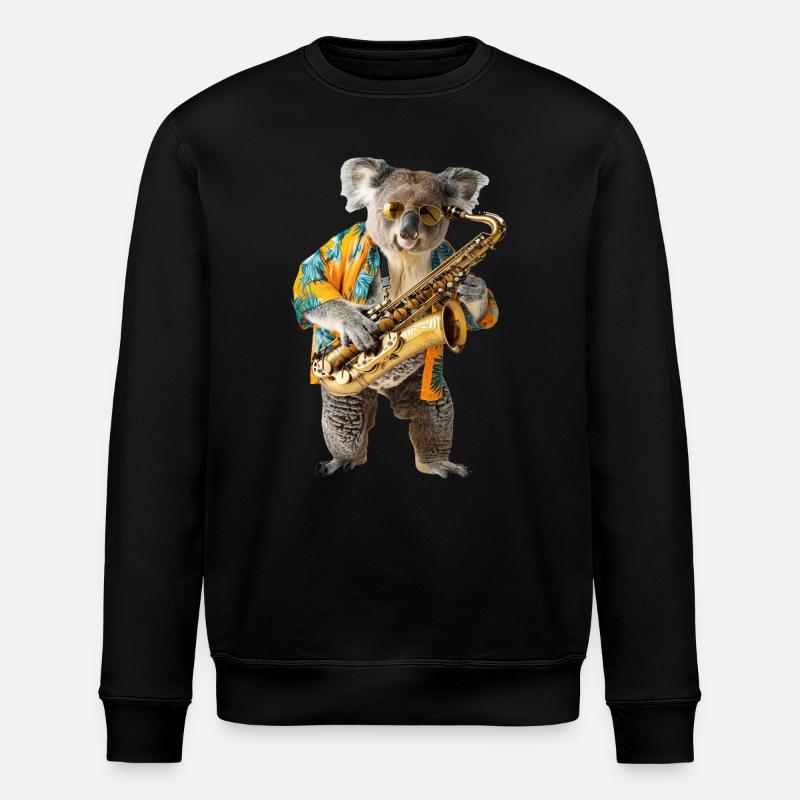 Koala Saxophone - Sweat bio ROLLER Stanley/Stella Unisexe - noir