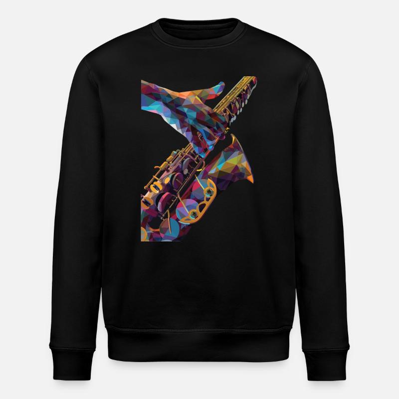 Saxophon - Stanley/Stella Unisex Bio-Sweatshirt ROLLER - Schwarz