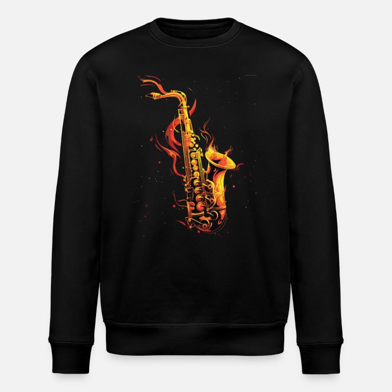 Saxophon - Stanley/Stella Unisex Bio-Sweatshirt ROLLER - Schwarz