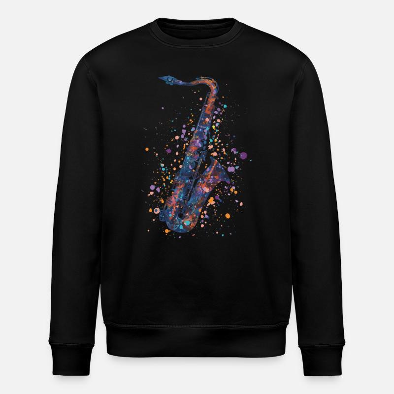 Saxophon - Stanley/Stella Unisex Bio-Sweatshirt ROLLER - Schwarz