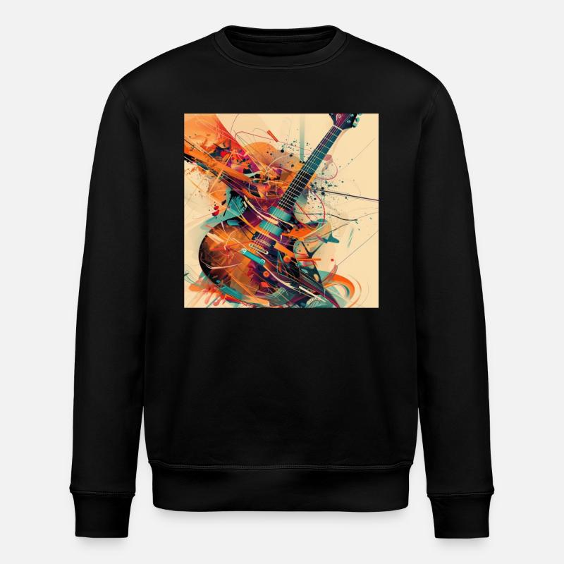 Gitarre - Stanley/Stella Unisex Bio-Sweatshirt ROLLER - Schwarz