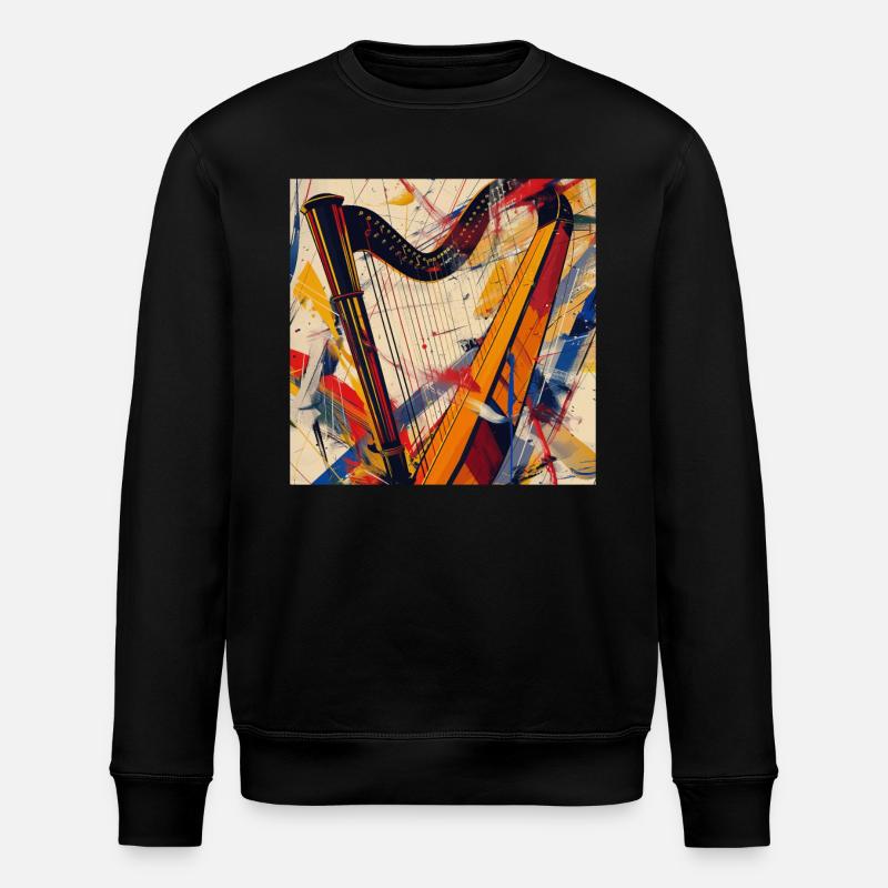 Harfe - Stanley/Stella Unisex Bio-Sweatshirt ROLLER - Schwarz