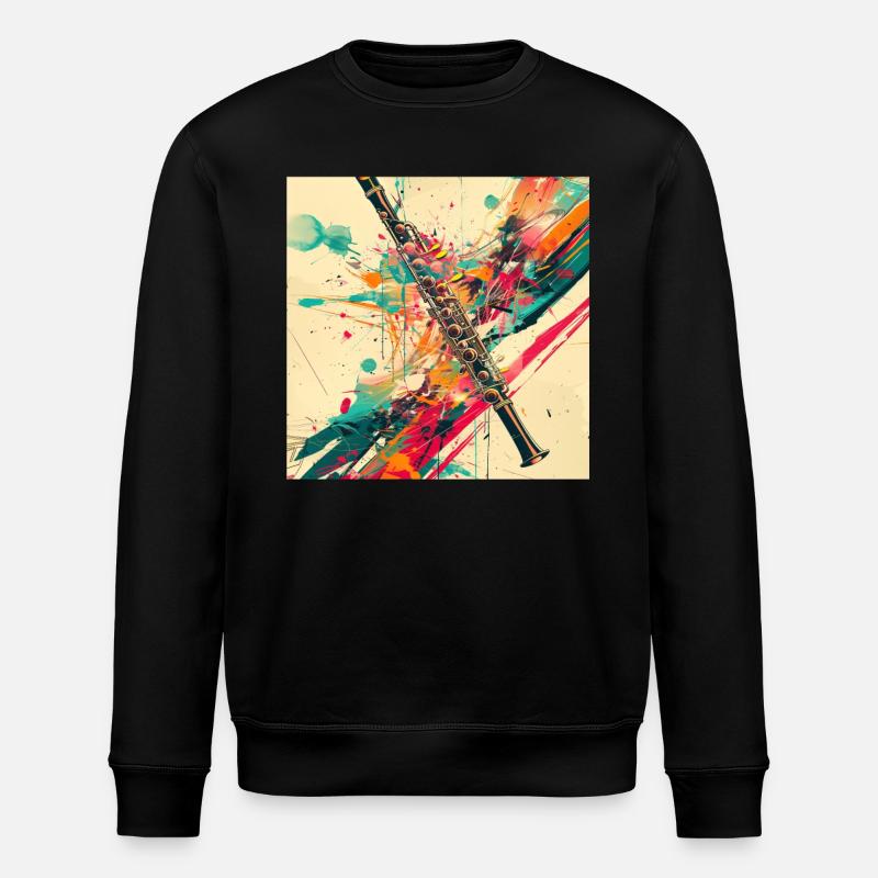 Querflöte - Stanley/Stella Unisex Bio-Sweatshirt ROLLER - Schwarz