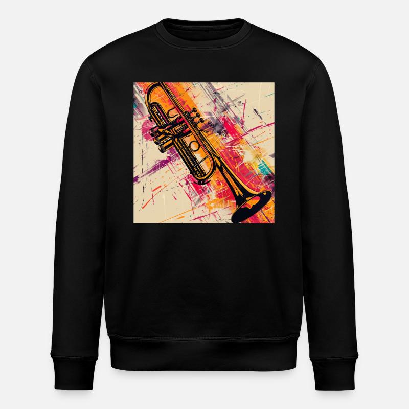 Trompette - Sweat bio ROLLER Stanley/Stella Unisexe - noir