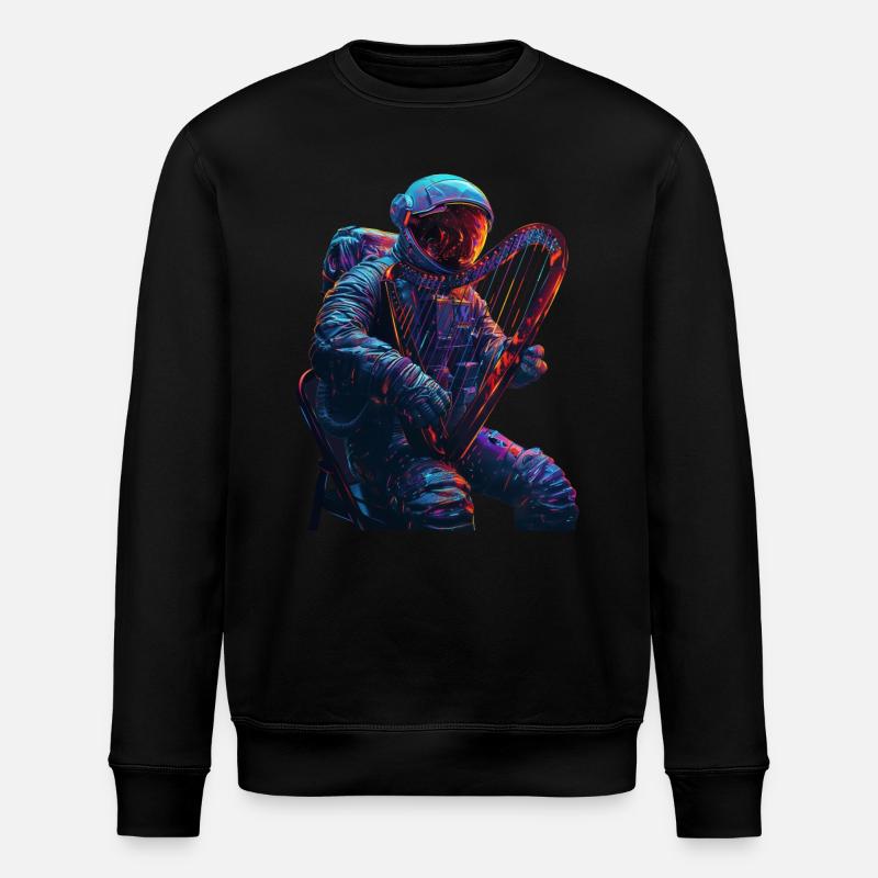 Astronaut Harfe - Stanley/Stella Unisex Bio-Sweatshirt ROLLER - Schwarz
