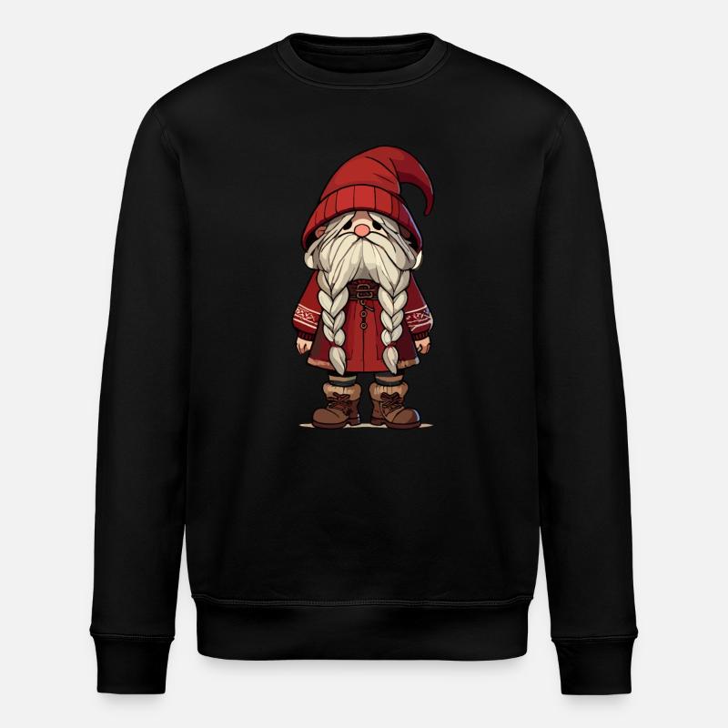 Gemütlicher Weihnachtswichtel Winter - Stanley/Stella Unisex Bio-Sweatshirt ROLLER - Schwarz