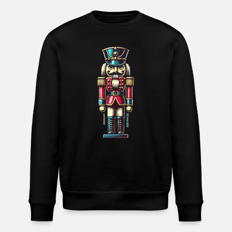 Weihnachtlicher Nussknacker Edel - Stanley/Stella Unisex Bio-Sweatshirt ROLLER - Schwarz