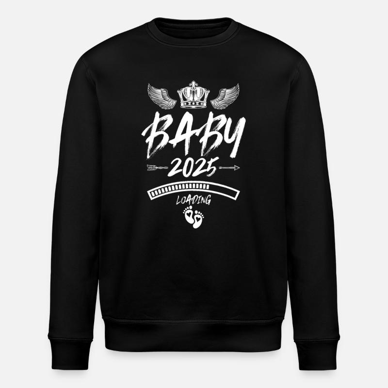 Baby 2025 Loading Spruch - Stanley/Stella Unisex Bio-Sweatshirt ROLLER - Schwarz