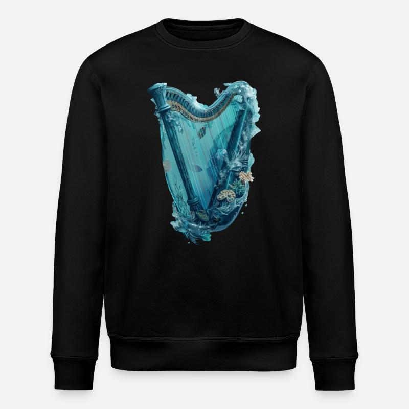 Harpe à poisson - Sweat bio ROLLER Stanley/Stella Unisexe - noir