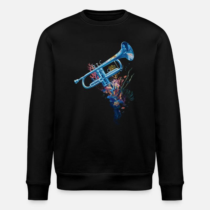 Trompette de poisson - Sweat bio ROLLER Stanley/Stella Unisexe - noir