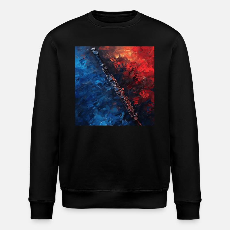 Flöte - Stanley/Stella Unisex Bio-Sweatshirt ROLLER - Schwarz