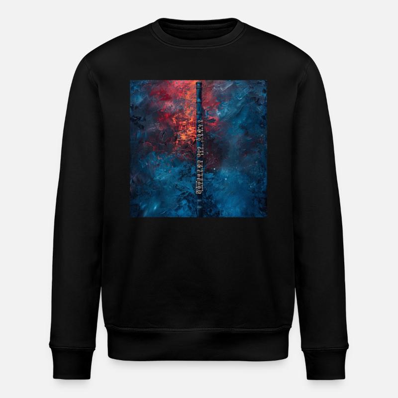 Flöte - Stanley/Stella Unisex Bio-Sweatshirt ROLLER - Schwarz