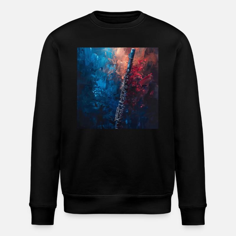 Flöte - Stanley/Stella Unisex Bio-Sweatshirt ROLLER - Schwarz