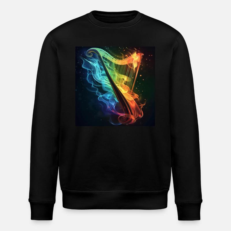 Harfe - Stanley/Stella Unisex Bio-Sweatshirt ROLLER - Schwarz
