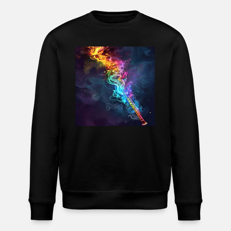 Flûte traversière - Sweat bio ROLLER Stanley/Stella Unisexe - noir