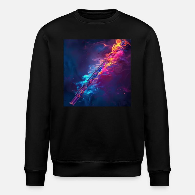 Querflöte - Stanley/Stella Unisex Bio-Sweatshirt ROLLER - Schwarz