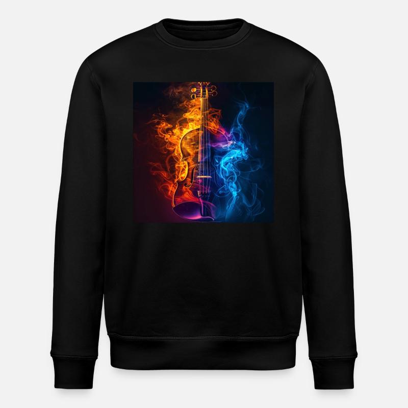 Violine - Stanley/Stella Unisex Bio-Sweatshirt ROLLER - Schwarz