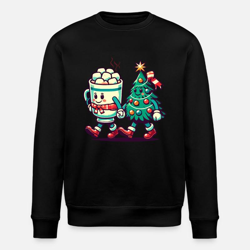 Joyeux Noël Style Rétro - Sweat bio ROLLER Stanley/Stella Unisexe - noir