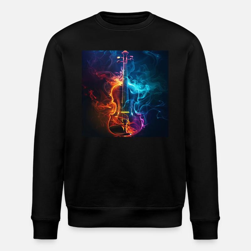 Violine - Stanley/Stella Unisex Bio-Sweatshirt ROLLER - Schwarz