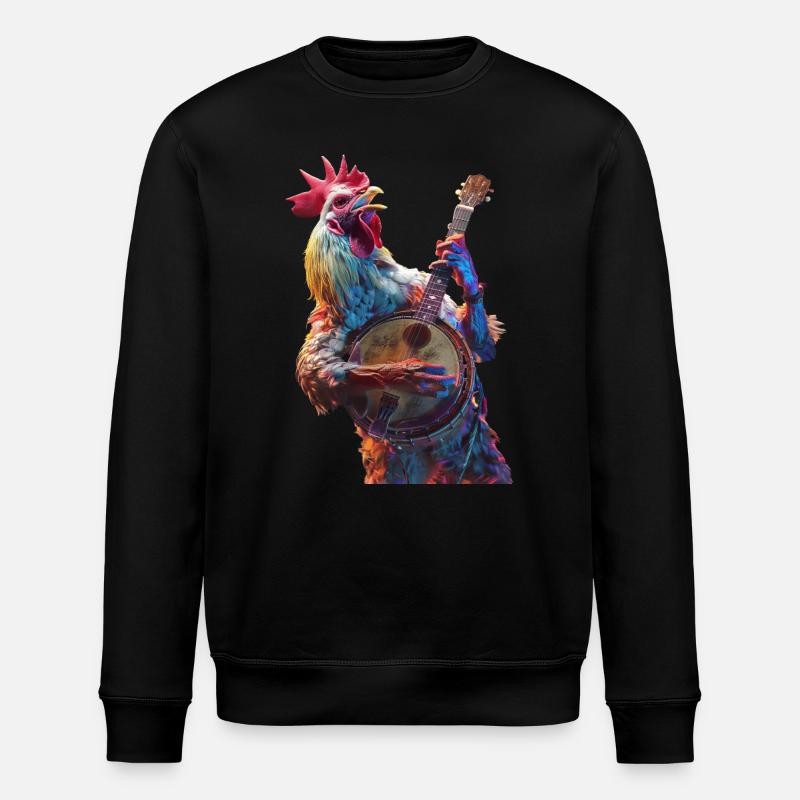 Hahn Banjo - Stanley/Stella Unisex Bio-Sweatshirt ROLLER - Schwarz