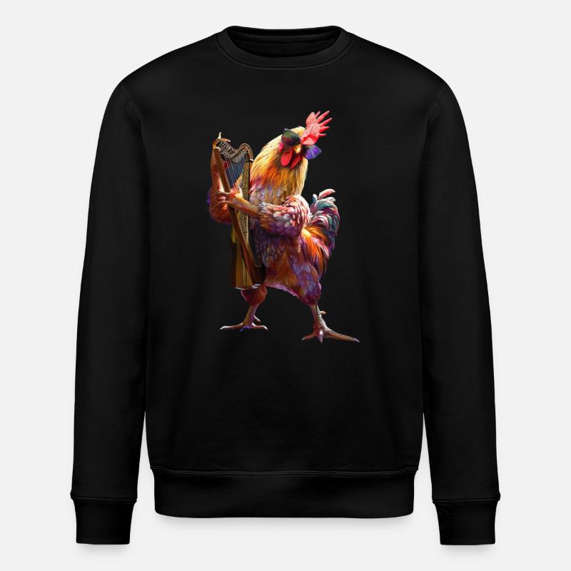Harpe coq - Sweat bio ROLLER Stanley/Stella Unisexe - noir