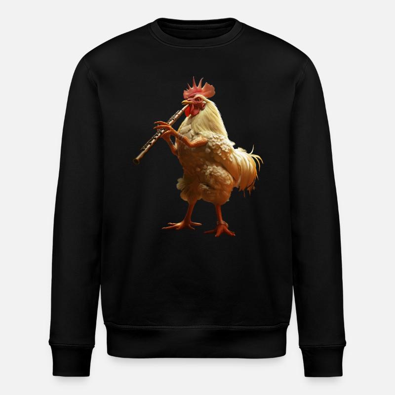 Flûte de coq - Sweat bio ROLLER Stanley/Stella Unisexe - noir