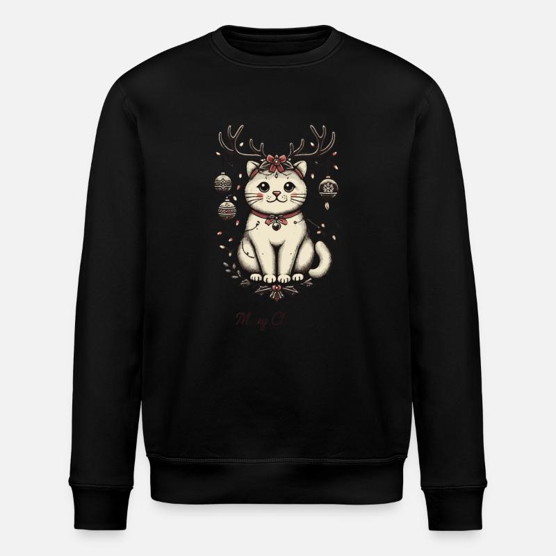 Joyeux Noël Amis Chats - Sweat bio ROLLER Stanley/Stella Unisexe - noir