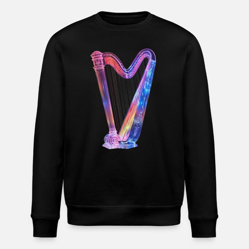 Harfe - Stanley/Stella Unisex Bio-Sweatshirt ROLLER - Schwarz