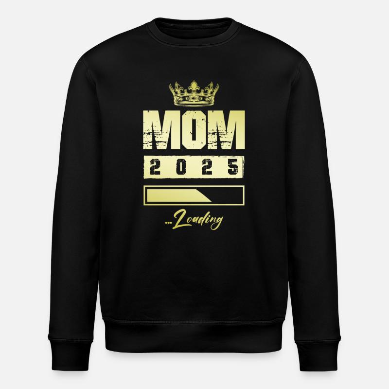 Mama 2025 Loading Mom - Stanley/Stella ROLLER Unisex Organic Sweatshirt - black