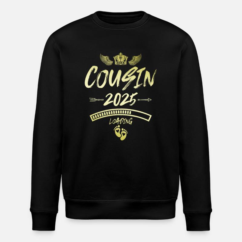 Cousin 2025 Loading Saying - Stanley/Stella ROLLER Unisex Organic Sweatshirt - black