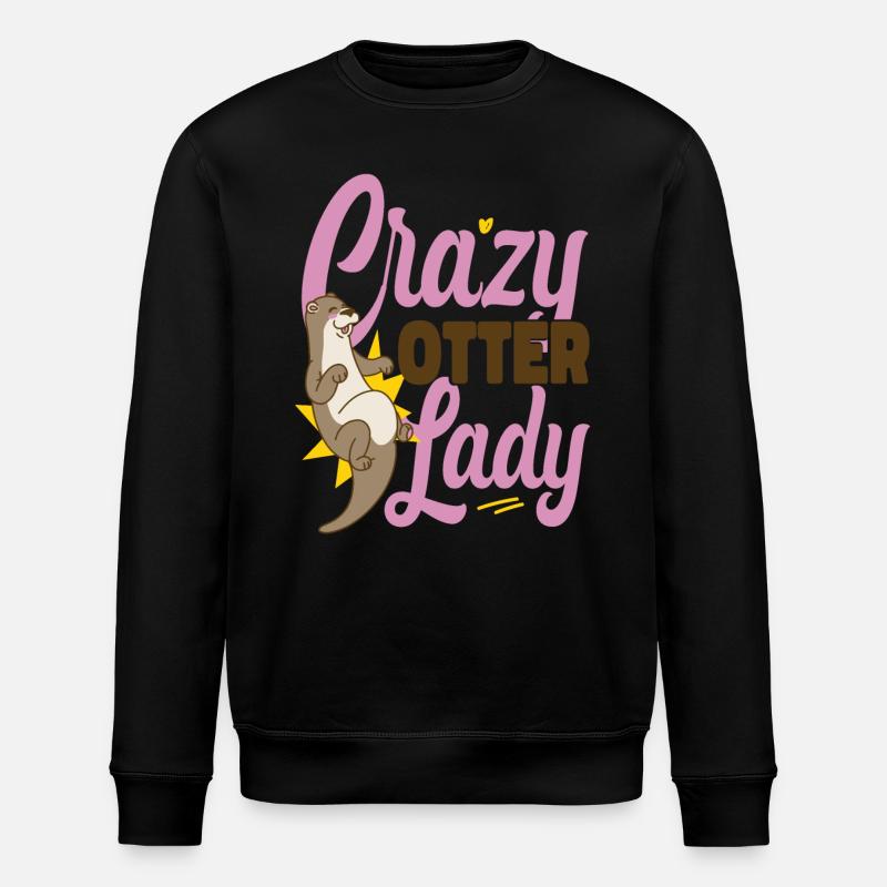Loutre folle loutre dame - Sweat bio ROLLER Stanley/Stella Unisexe - noir