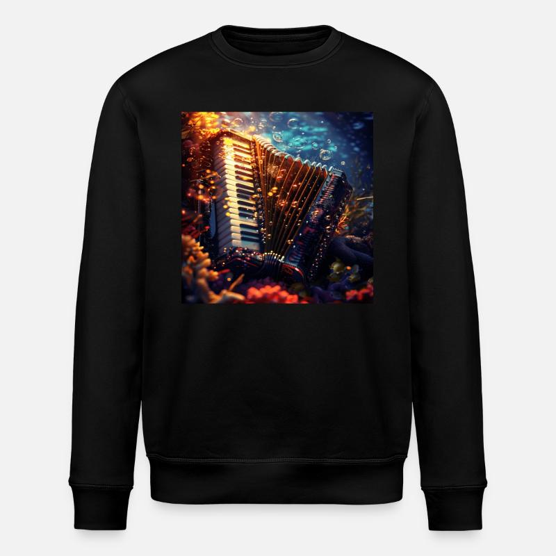 Akkordeon - Stanley/Stella Unisex Bio-Sweatshirt ROLLER - Schwarz