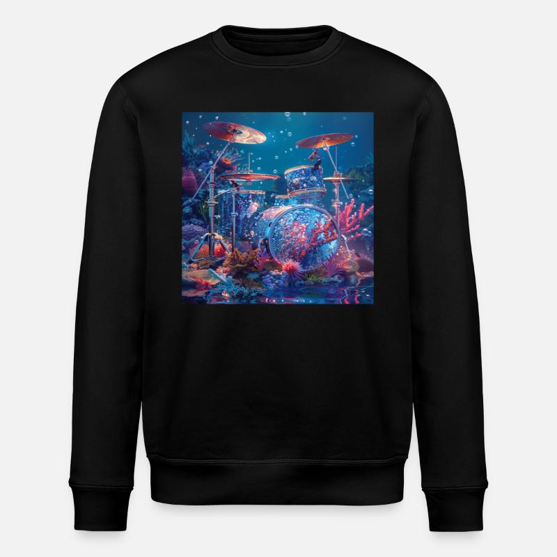 Schlagzeug - Stanley/Stella Unisex Bio-Sweatshirt ROLLER - Schwarz