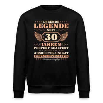 30 Jahre Perfekt Gealtert 30. Geburtstag Geschenk - Stanley/Stella Unisex Bio-Sweatshirt ROLLER - Schwarz - Vorne - Nik (191cm)